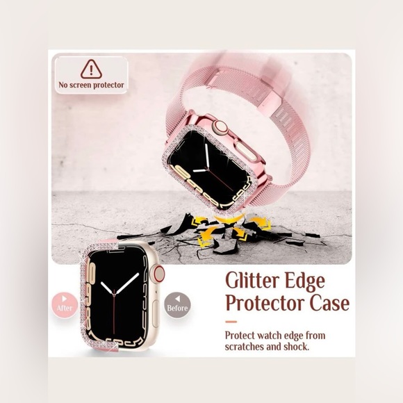 Rhinestone Case With Magnetic Watchband For Apple Watch - Picture 5 of 6